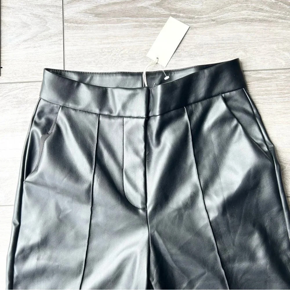 NWT Melloday Faux Leather Bootcut Leg Pants - Picture 2 of 12